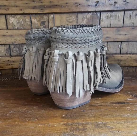 COPY - Liberty Black Fringe Booties Size 7 - Picture 5 of 6